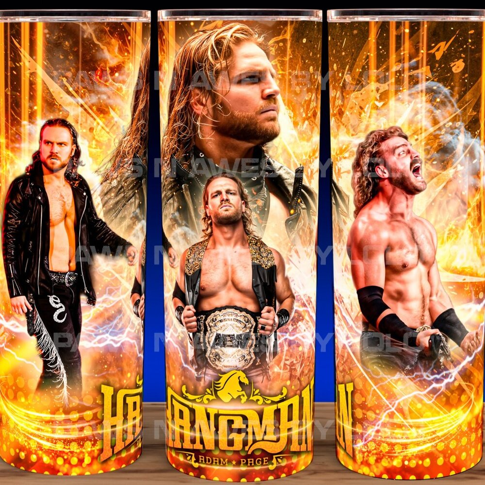 Hangman Adam Page Wrestling Champion Cup Mug Tumbler 20oz
